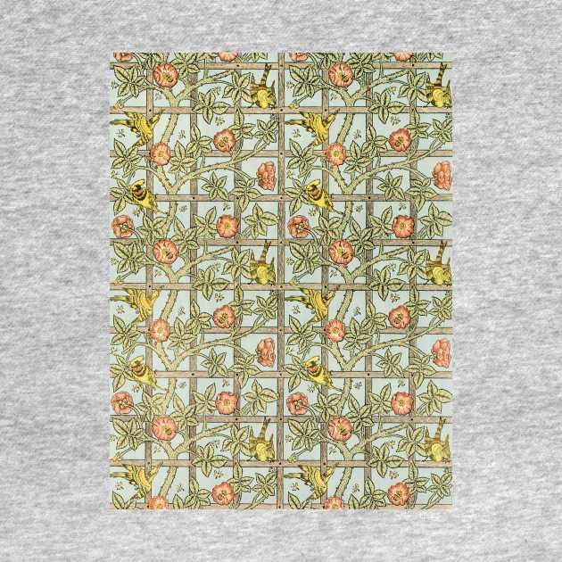 Trellis by William Morris, Vintage Textile Art by MasterpieceCafe